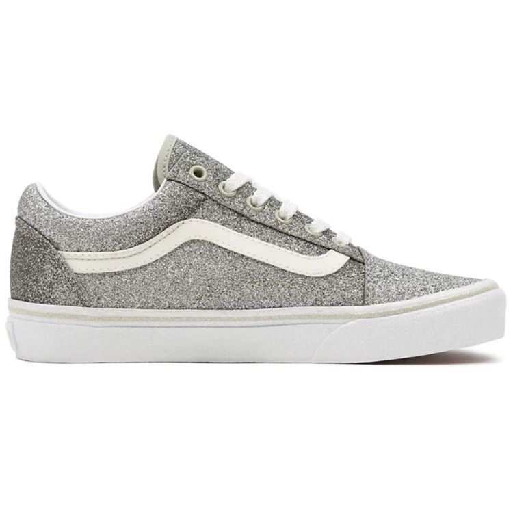Vans Old Skool Casual Versatile Low Top Skate Shoes Women Sneakers Silver Gray VN0A5JMIB5M