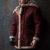 Herren Oversized Wollmischung Fleece Kapuzenmantel Mit Druckknopf-Reißverschlusstaschen Winter Freizeit Oberbekleidung