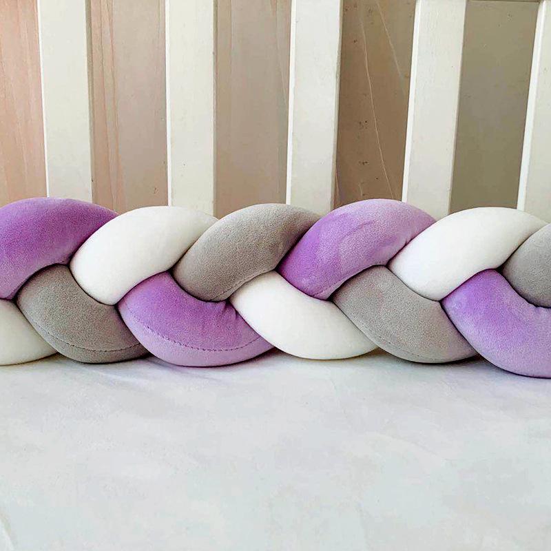 Skandynawska Duńska Dzianinowa Poduszka Węzeł Kula - Pleciony Wystrój Pokoju Dziecięcego i Ochraniacz na Łóżeczko