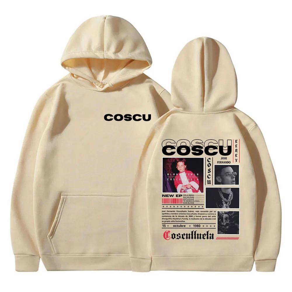 Rapper Coscu Jose Fernando Tour Album 2025 Merch Hoody Men Clothing Loose Oversized Sweatshirt Hip Hop Gothic Long Sleeve Hoodie