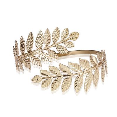Metal Greek Roman Laurel Leaf Bracelet Armband Upper Arm Cuff Armlet