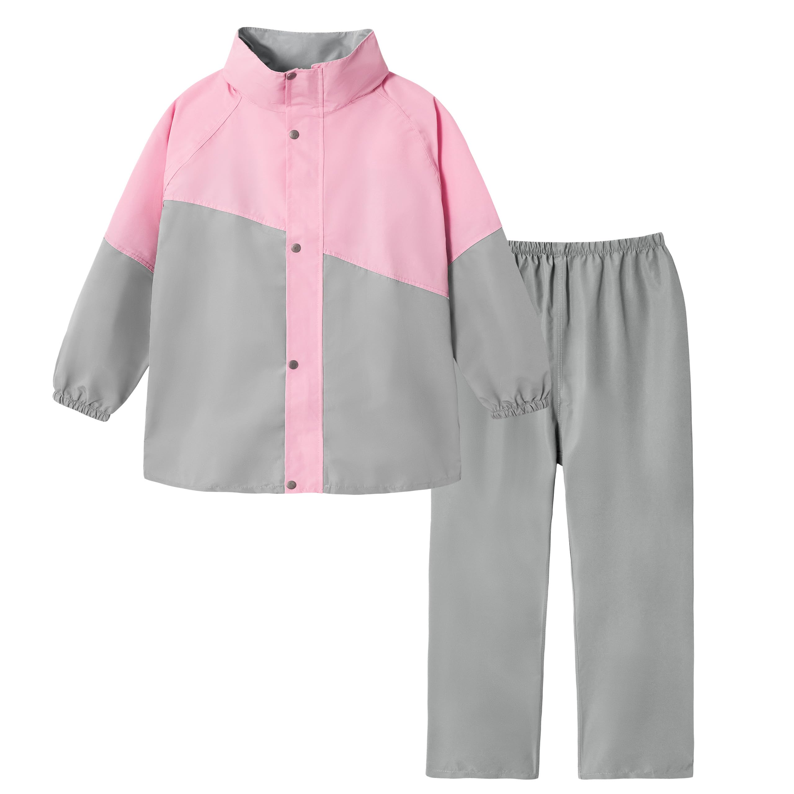 

Volunboy Top and Bottom Set for Boys and Fits School Perfect for School Trips and Camping Rain Separate Suitable for Elementary School and Junior High розовый