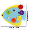DIY Nonwoven Fabric Material Package Tie Button Puzzle Felt Little Fish Frog Duck Children Early Education Puzzle Toys TMZ