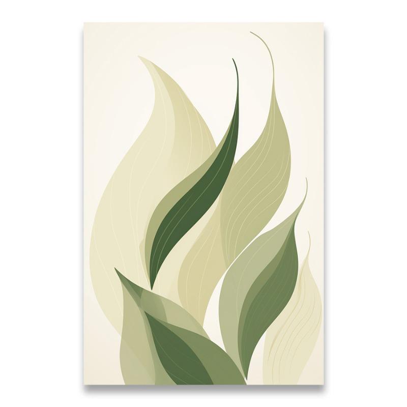 

Small and Fresh Home Decorations Abstract Geometry of Branches and Leaves Pictures Wall Decoration Tropical Plants Room Decor 21cm×30cm NoFrame