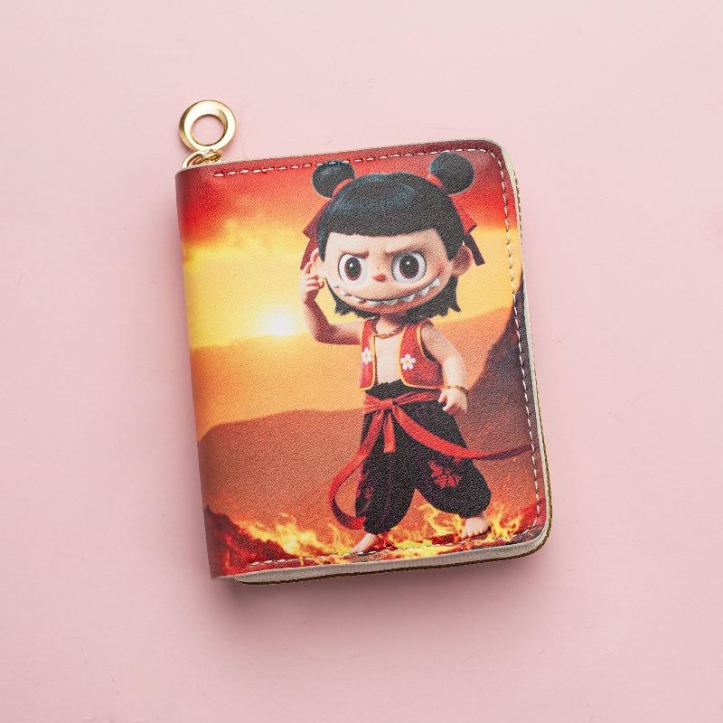 

Новый продукт милый мультяшный Нечжа детский кошелек портативная сумка для мелочи может быть 11*8.5*2