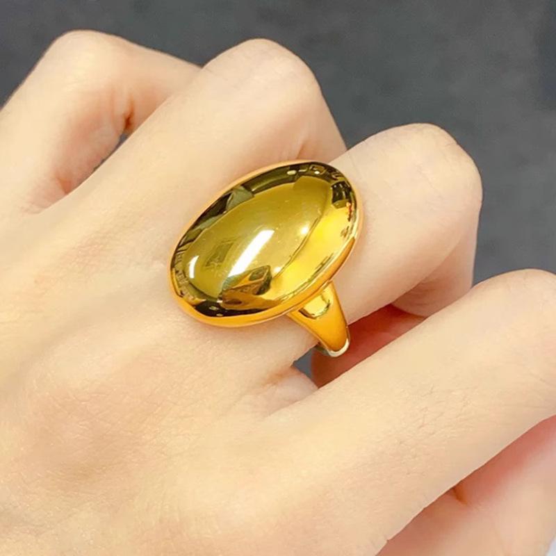 Pigeon Egg Glossy Ring - Chic Gift for Fashion Enthusiasts
