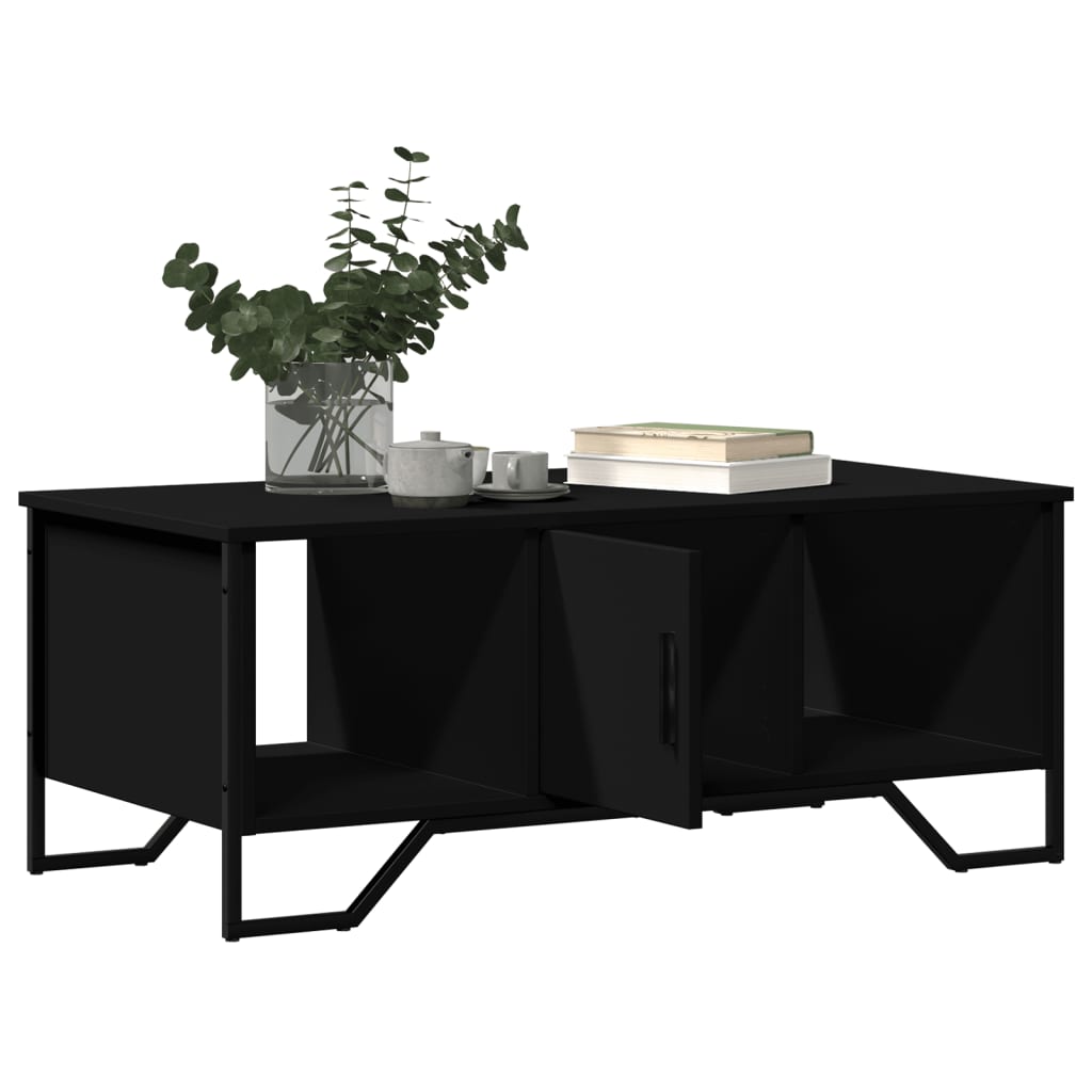  Stolik kawowy, czarny 100x51x40 cm, materiał drewnopochodny