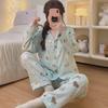 Women's Cute Puppy Print Cloud Cotton Pajama Set - Autumn Long-Sleeve Top & Trousers