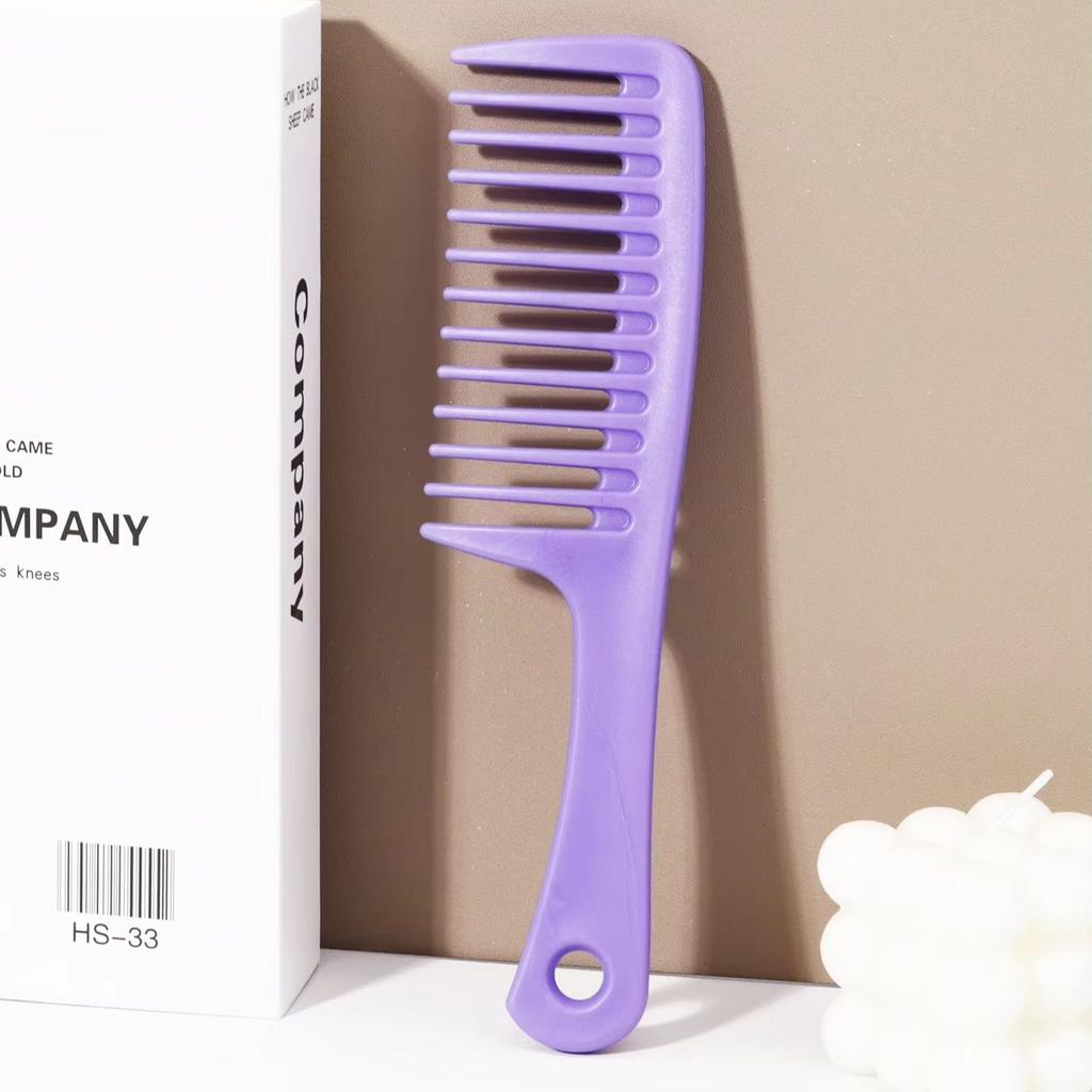 Wide tooth anti-static plastic comb,ergonomic handle,plastic bristle combing comb,suitable for various hair types