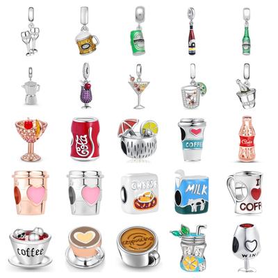 Copper Cup Coffe Turtle Charm Pendant Collection Fit Original Bracelet Trinket Women Jewelry Gift Diy For Women