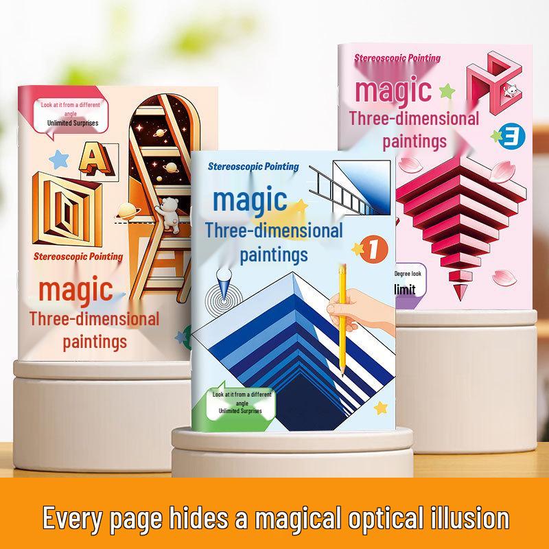 Magic 3D Art Coloring Book for Creative Kids & Teens
