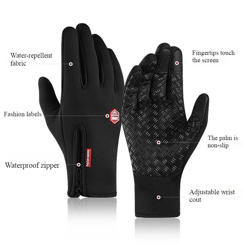 Motorcycle Riding Touch Screen Gloves All Refer To Autumn and Winter Waterproof and Windproof Ski Fleece Warm Gloves