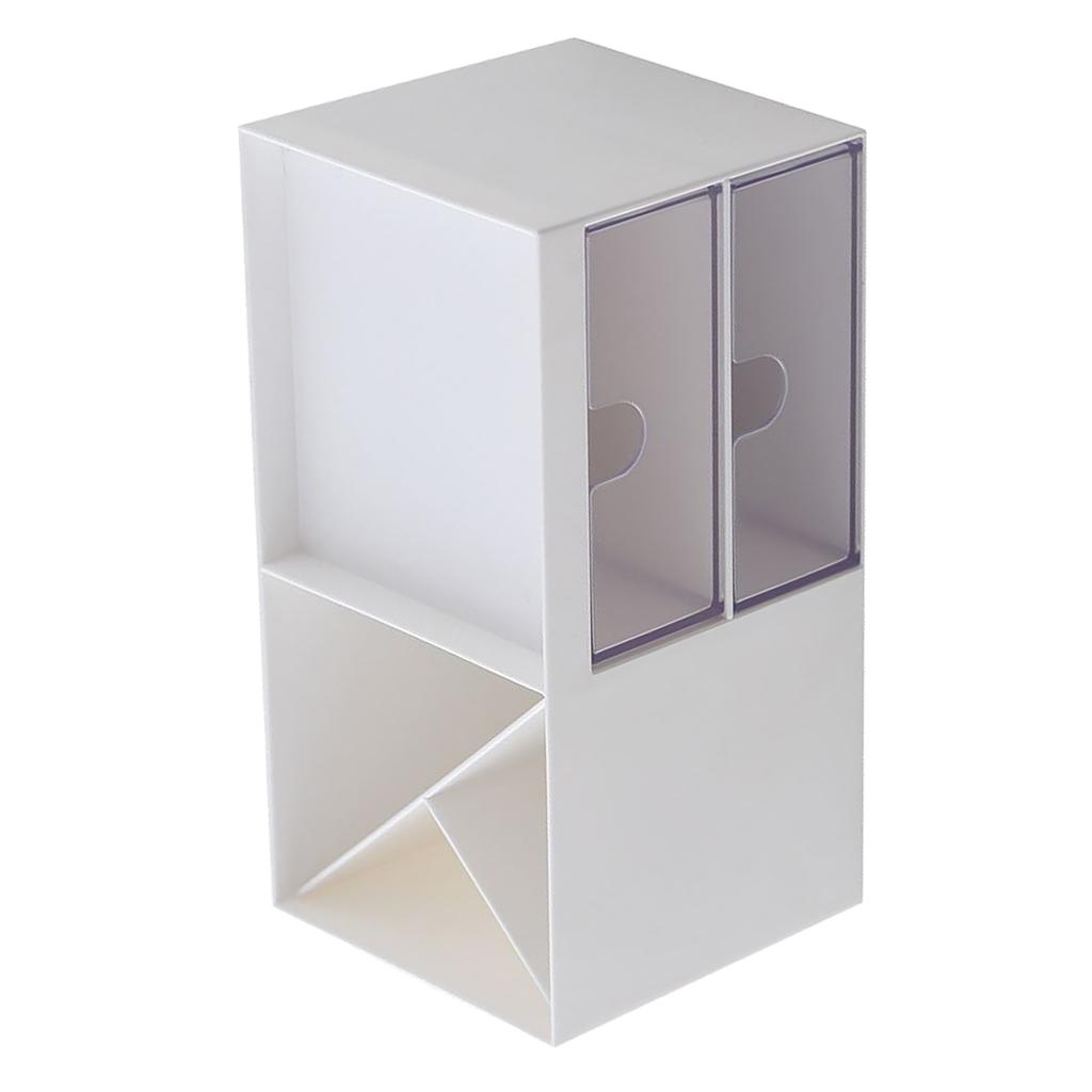 Desktop Storage Box Minimalism Style Multifunction Small Desk Organizer with Drawer for Bedroom