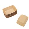 50PCS 16oz Paper Food Boat Trays Reusable Kraft Paper Pet Food Bowl for French Fries Nachos Snack Hot Dog Taco BBQ