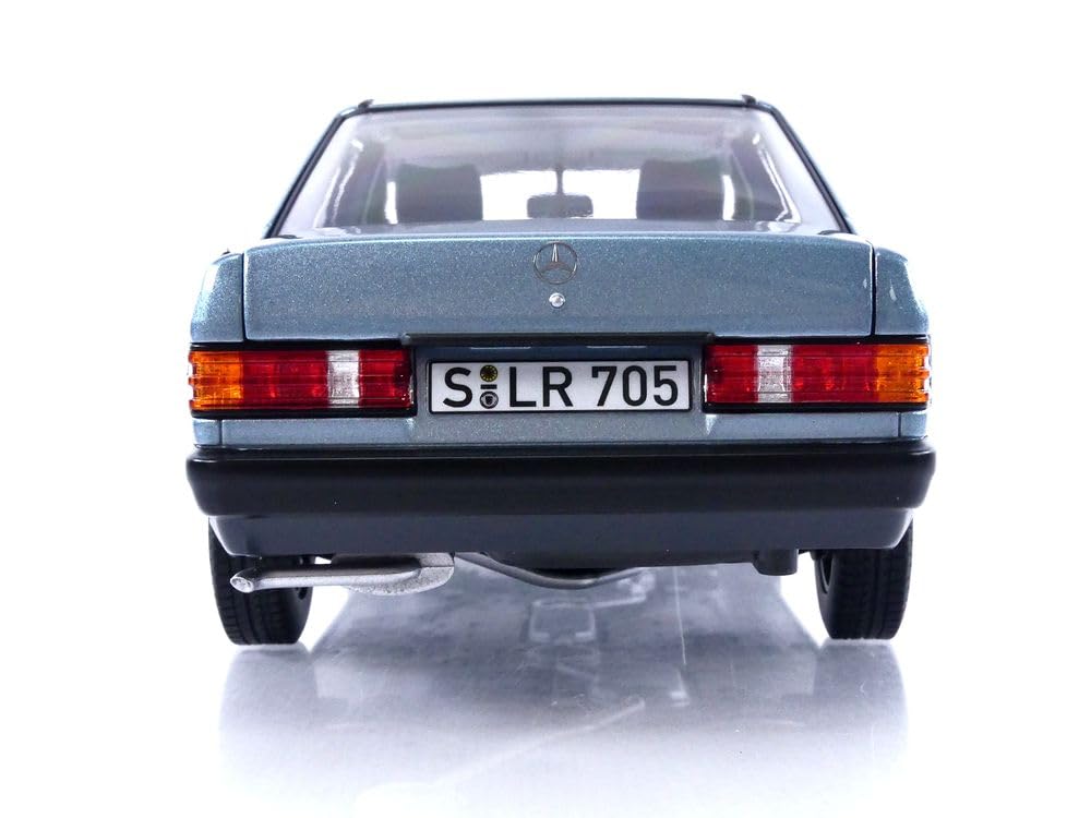 Norev Scale 190E 1984 Light Blue Metallic Diecast Model Car 1/18 Mercedes-Benz (W201) (183828)