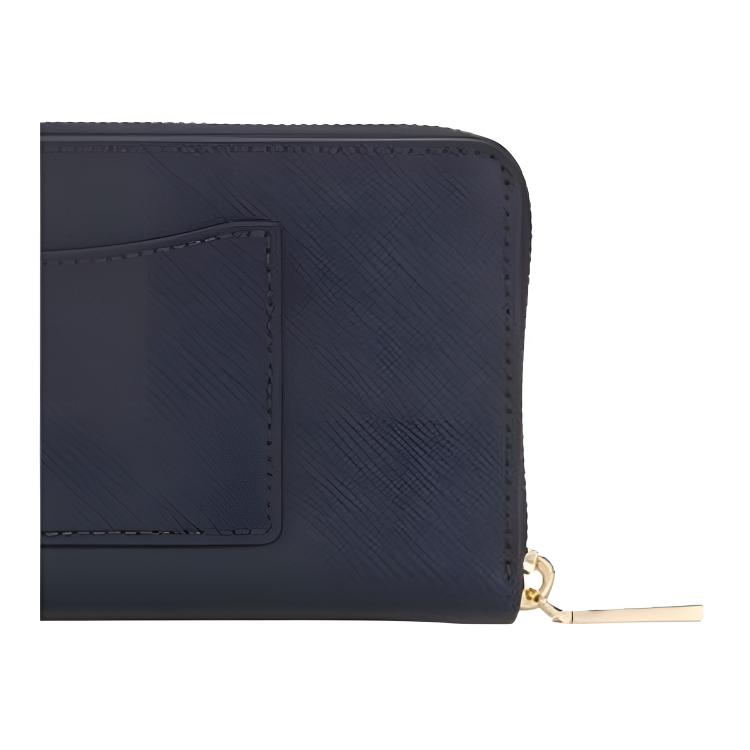 Michael Kors Jet Set Travel Long Letter Logo Commuter Zipper Closure Leather Clutch Wallet Women Wallet Blue 32T7GTVZ3L-ADMIRAL