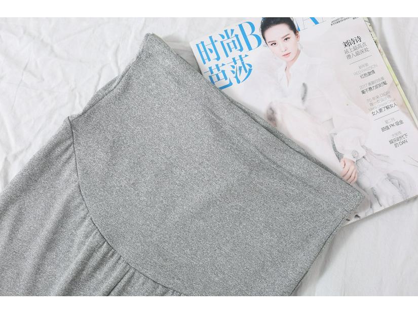 Maternity Adjustable Solid Color Cropped Pants for Spring and Summer