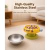 Stainless Steel Elevated Cat Dog Bowl Detachable Anti-Tip Pet Feeding Bowl Cute Food Water Bowl with Neck Support