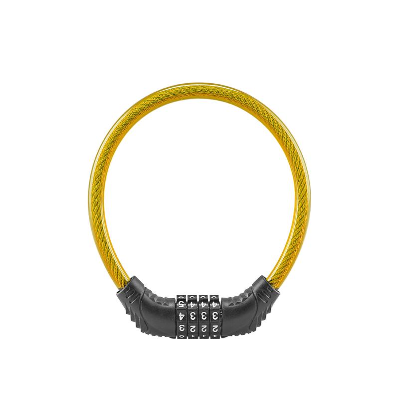 High-Security 4-Digit Bike Lock - Reinforced Steel Cable for Bikes/Scooters/Motorcycles - Easy-to-Remember Combination 4
