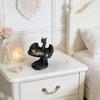 3D Geprint Opbergbakje, Mat Zwart Hars Vliegende Draak Vorm, Stofdichte Sieraden Organizer, voor Ring Oorbellen Huis Decoratief