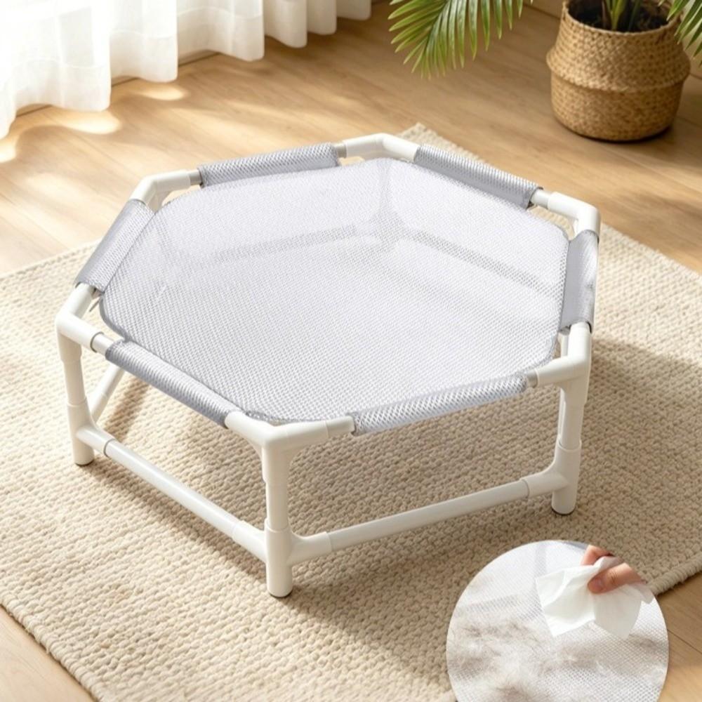 Folding Pet Camping Bed Removable Cat Hammock Comfortable Cat Elevated Bed  Outdoor
