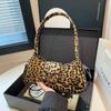 Trendy Leopard Women Shoulder Bags Fashion Bow Design Lady Commuter Crossbody Bags  New Fashion Armpit Bag