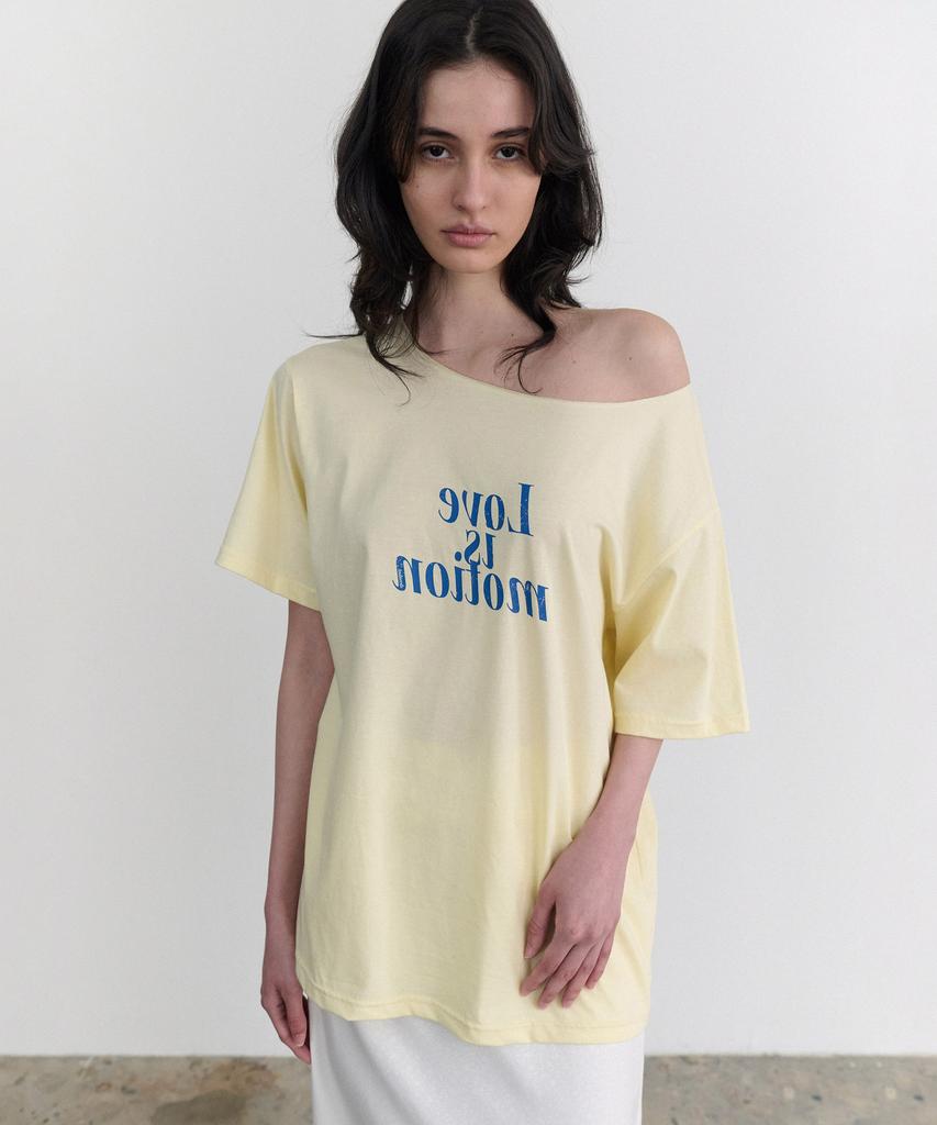 ANDNEEDS Love Is Motion Half Tee (Yellow)