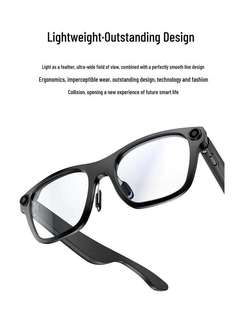 Smart Glasses: 800W Pixel Camera, AI, Bluetooth Audio, Call Translation, Photography & HD Video Recording