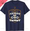 Armor of God Jesus Christ Believer Bible Christian Faith T-Shirt Vintage Classic Fashion Streetwear Men Clothing 100% Cotton