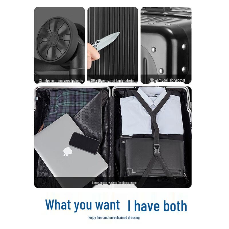 NEWHOPSON Large Capacity Silent Luggage
