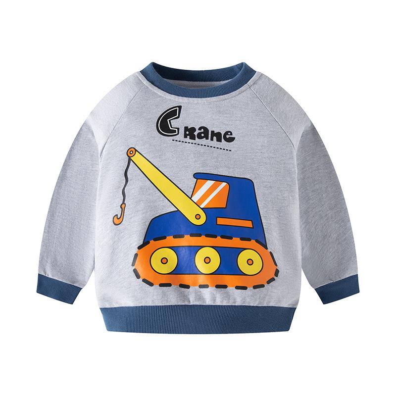 2026 New Spring & Autumn Korean Style Baby Long Sleeve Pure Cotton Cartoon Hoodie