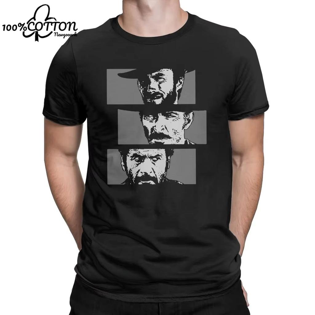 LE The Good The Bad and The Ugly Tshirt Men Premium Cotton Leisure T-Shirts Clint Eastwood Tee Shirt Harajuku