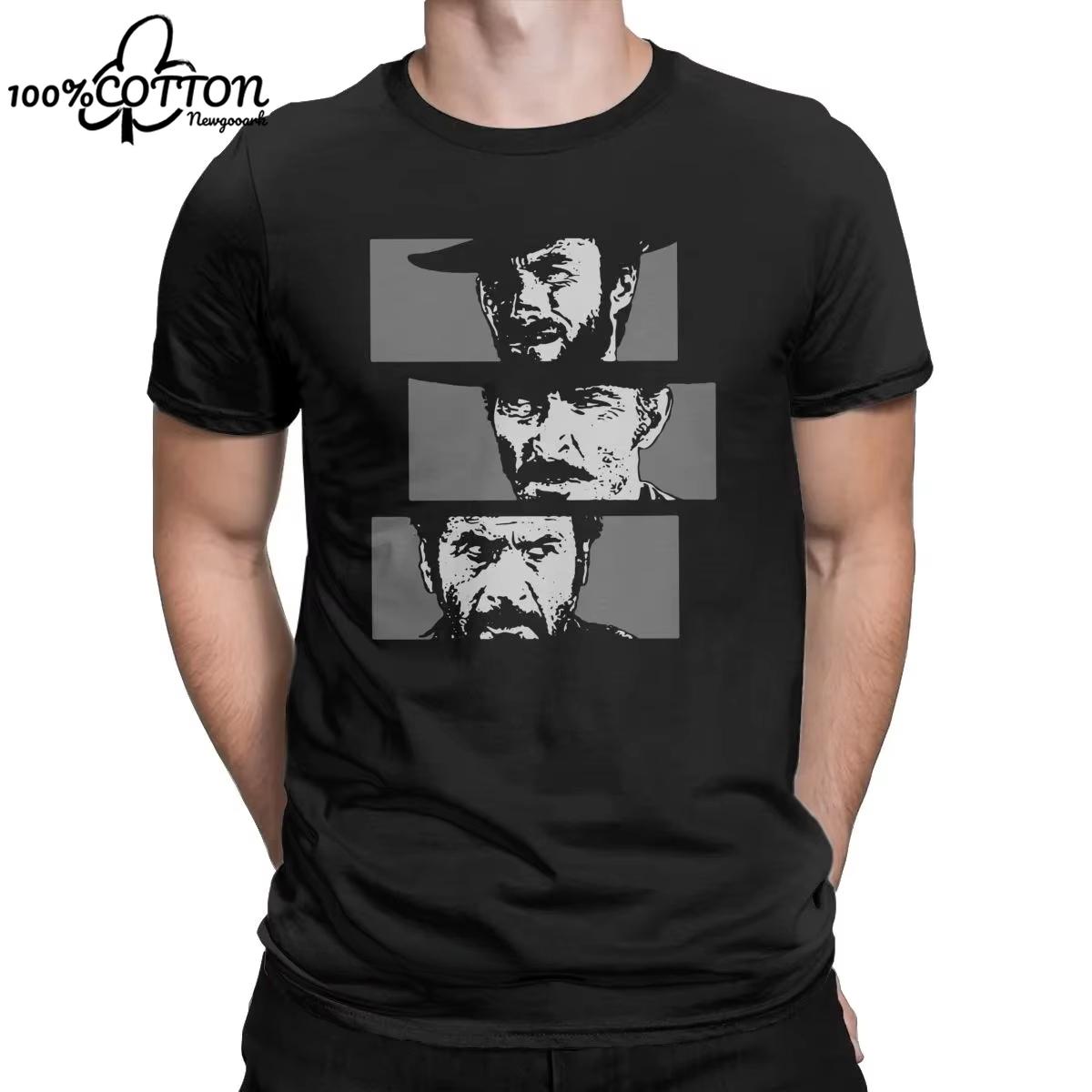 

LE Футболка Мужская The Good The Bad and The Ugly Премиум Хлопок Повседневные Футболки Клинт Иствуд Футболка Harajuku S