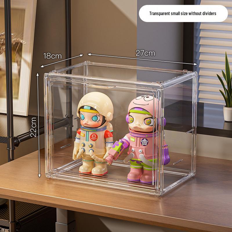 

Acrylic Wall-Mounted Transparent Cosmetics & Figure Display Cabinet PET Magnetic Door