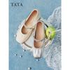 TATA Women's Sheepskin Mary Jane Casual Flats