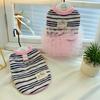 Breathable Dog Tulle Dress Striped Knit Puppy Clothing New Summer Dog Vest  For Small Dogs