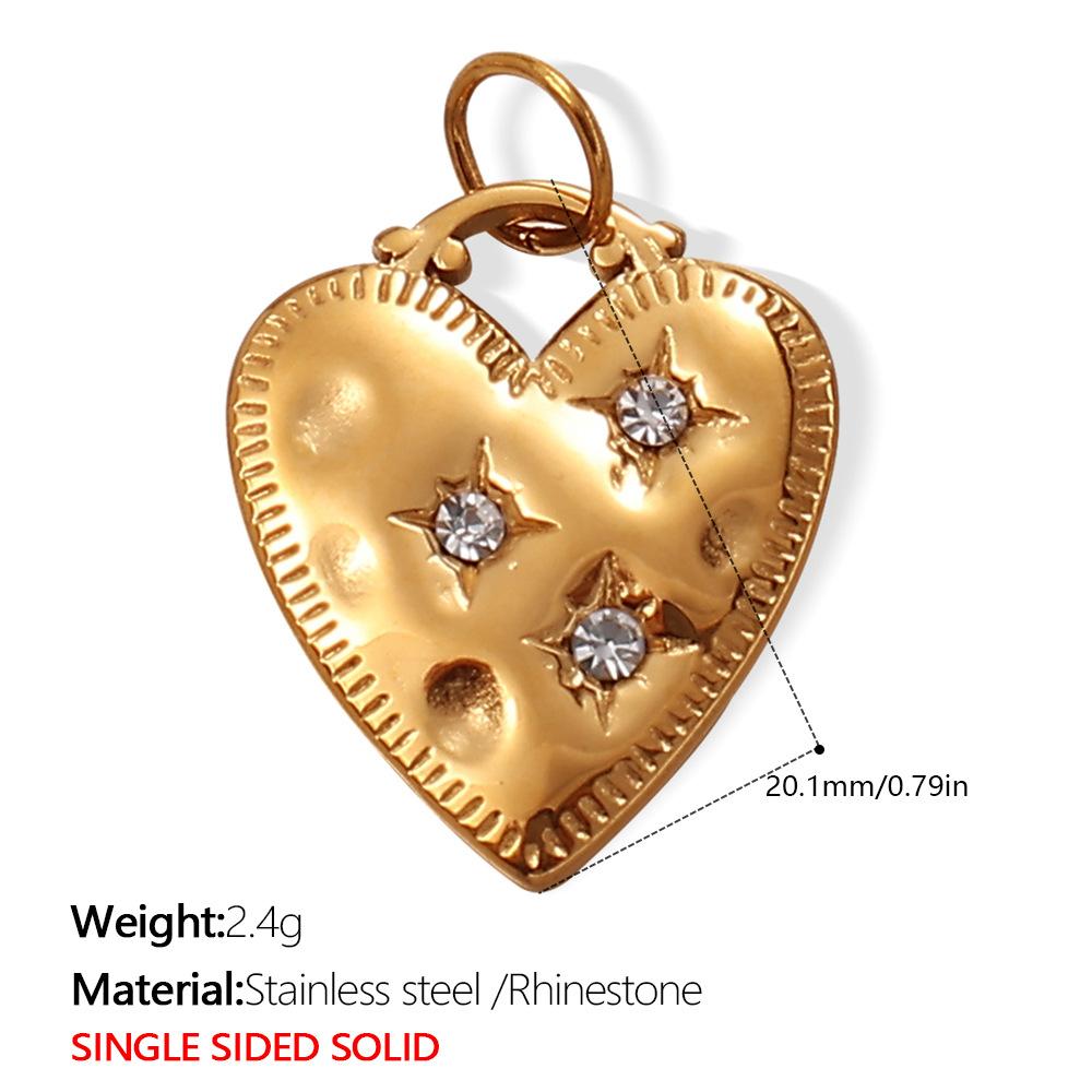 French Light Luxury Retro Stainless Steel Drip Pendant Accessories Series Earrings Necklace Stainless Steel Gold-Plated Pendant
