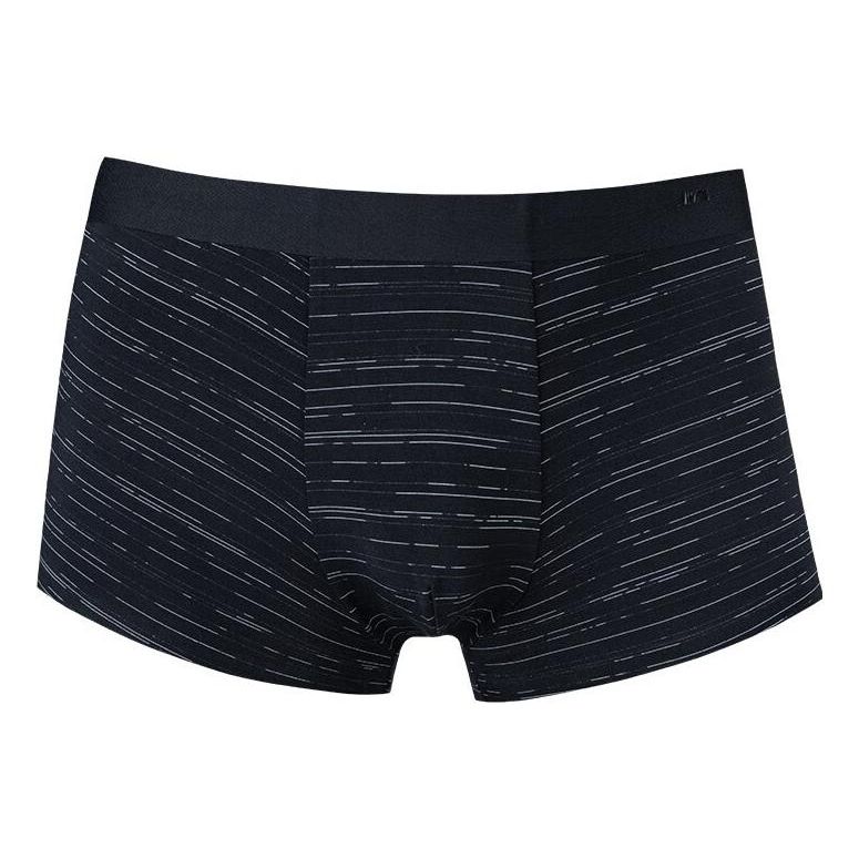 Anta Life Series Solid Color Mid-Rise Boxer Briefs 2-Pack Men Underwear Black Burgundy 992358981-1