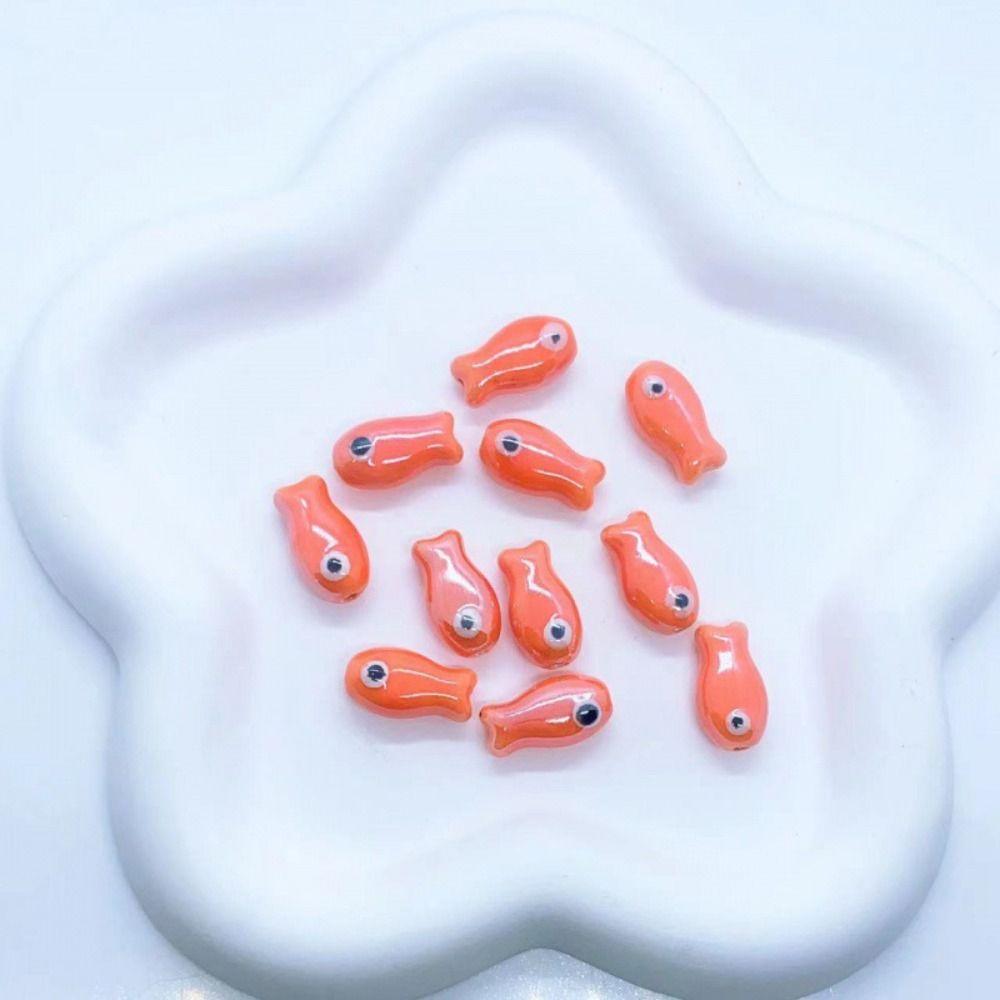 10Pcs Handmade Craft Ceramic Spacer Loose Beads Ceramic Jewelry Making Material  Gift