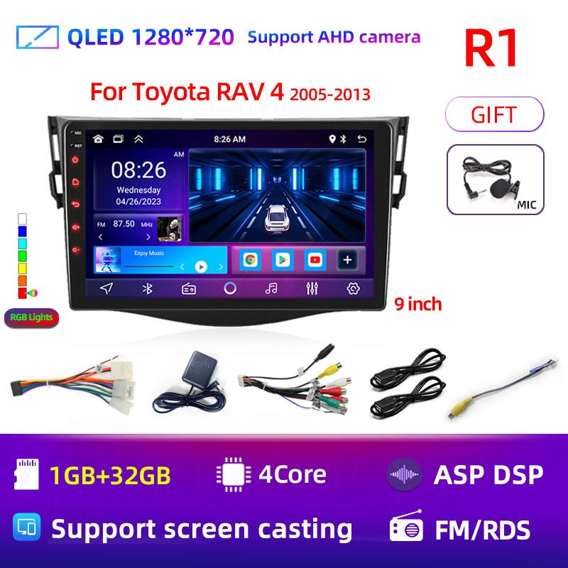 9" Android 12 Car Radio For Toyota RAV4 Rav 4 2005-2013 Multimedia Player 2Din Carplay DSP Navigation GPS 4G Net WIFI Stereo DVD