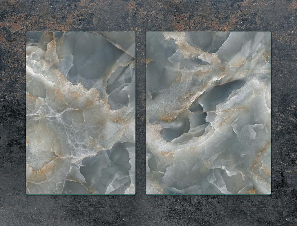 PIANO COTTURA IN VETRO PROTEZIONE 75x52 MARMO