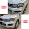 Paar Augenlid Front Scheinwerferabdeckung Augenbrauen Zieraufkleber Scheinwerfer für Volkseagen für VW Touareg 2010-2018