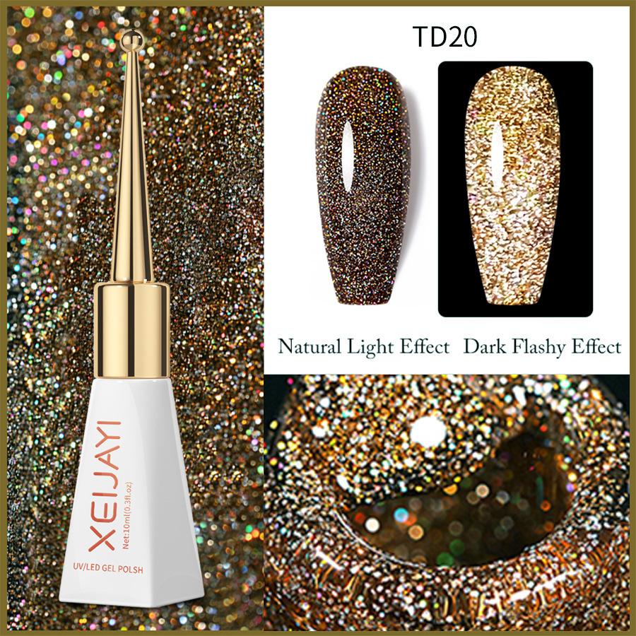 Multicolor Holographic Glitter Gel Polish Intense Sparkle 3D Diamond Shimmer Metallic Flash UV/LED Cured