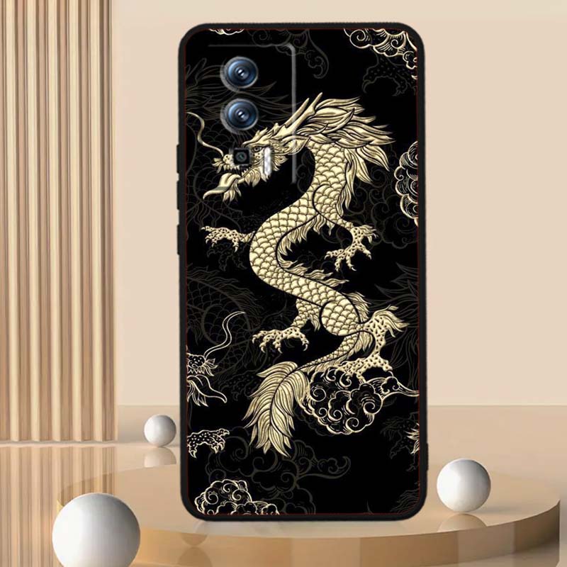 Anime Dragon Design Phone Case For Xiaomi Redmi 12 13C 12C 13 10C 9T A2 9A 9C 7A Note 10S 8T 10 9 8 Pro 4G 5G Black