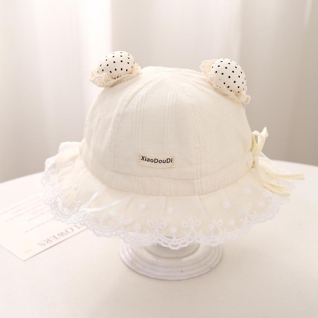 Entzückender Spitzen-Baby-Sonnenhut für Prinzessinnen – Kleinkind-Mädchen Frühjahrs- & Sommer-Eimerhut mit Sonnenschutz