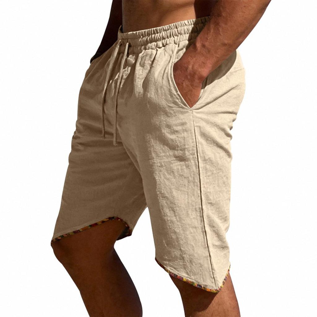 Men's Casual Loose -color Linen Pants - Men's Trendy And Unique Tailoring Breathable Beach Shorts