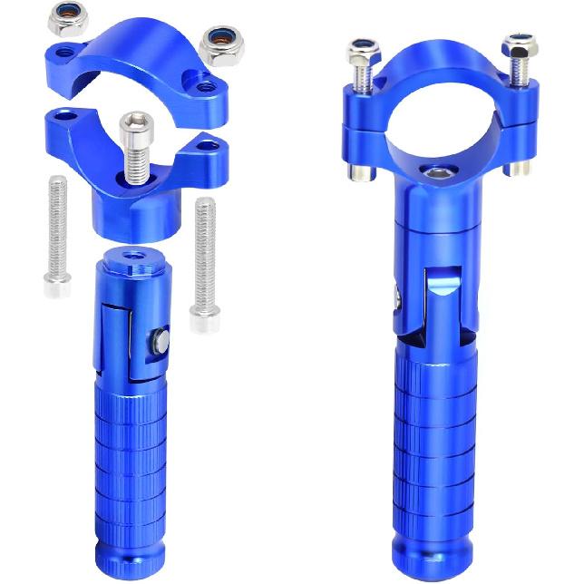 Foot Pegs Non-sliding Footrest Motorcycle Bicycle Folding Foot Pegs 90 Degree Foldable Electric Motorbike Passenger Footrests Rearsets Rear Set