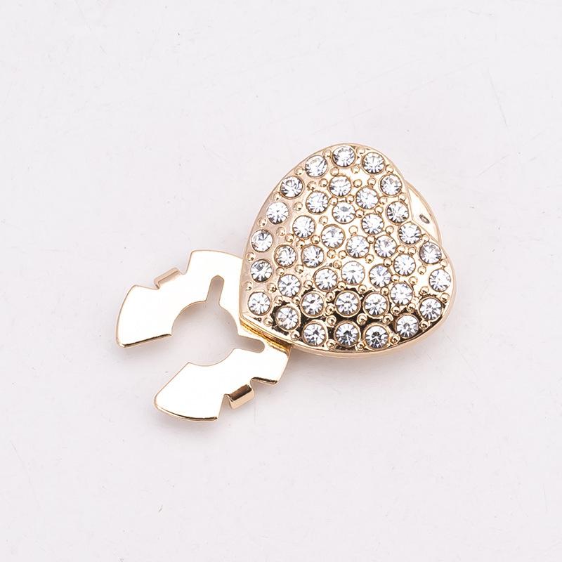 Botões de Punho e Botões de Colarinho Decorativos com Strass Coloridos