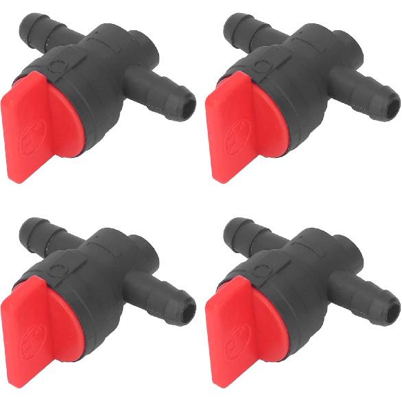 10Pcs Fuel Shut Off Valve, 1/4 Inline Fuel Cut Off Shut Off Valve Gas Fuel Small Engine On Off Fuel Switch Tap for 494768 5091H 5091K 697947 Lawn