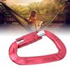 1 pcs 7075 Aerospace Aluminum 12KN D Shaped Buckle Carabiner Clip Outdoor Safety Accessoryred